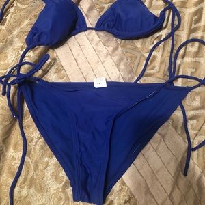 Blue bikini